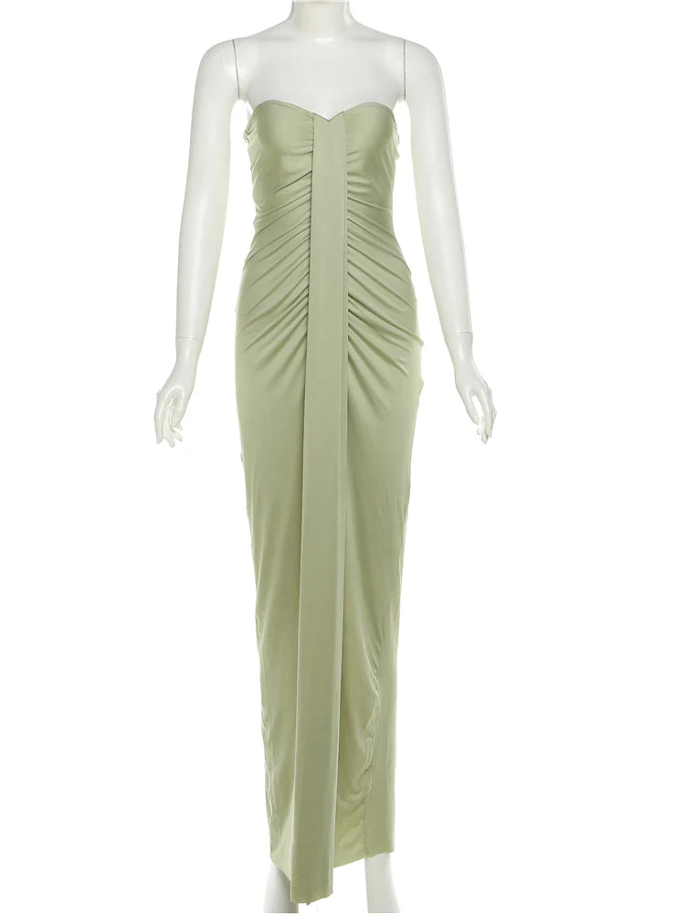 Robe Bustier Élégante Femme – Froncée, Moulante & Chic Soirée