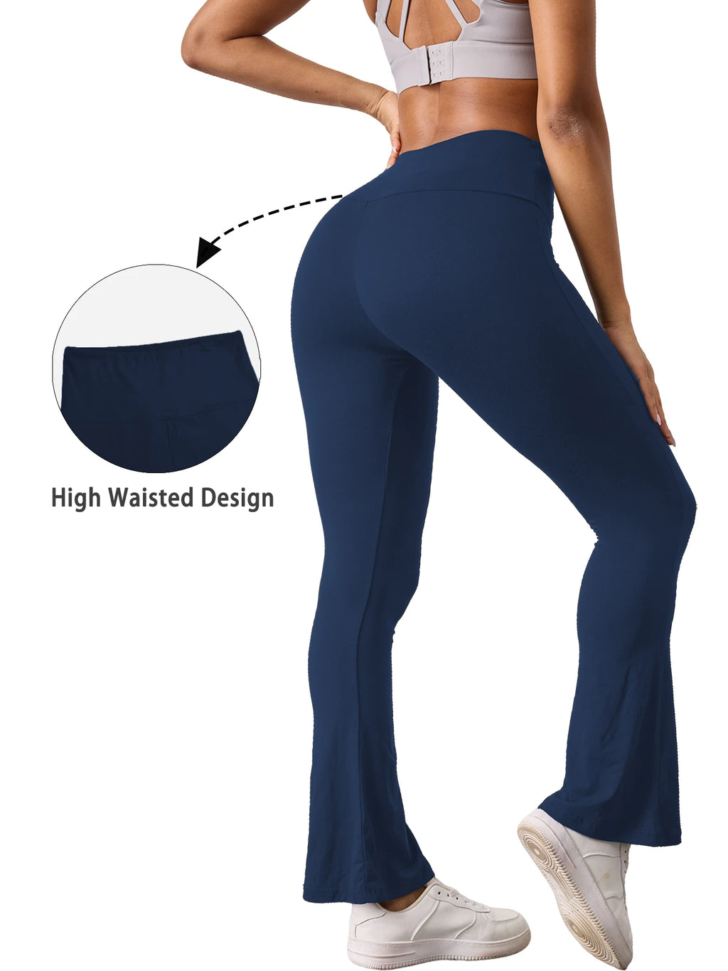 Legging Évasé Taille Haute Gainant – Yoga & Fitness, Ultra Doux