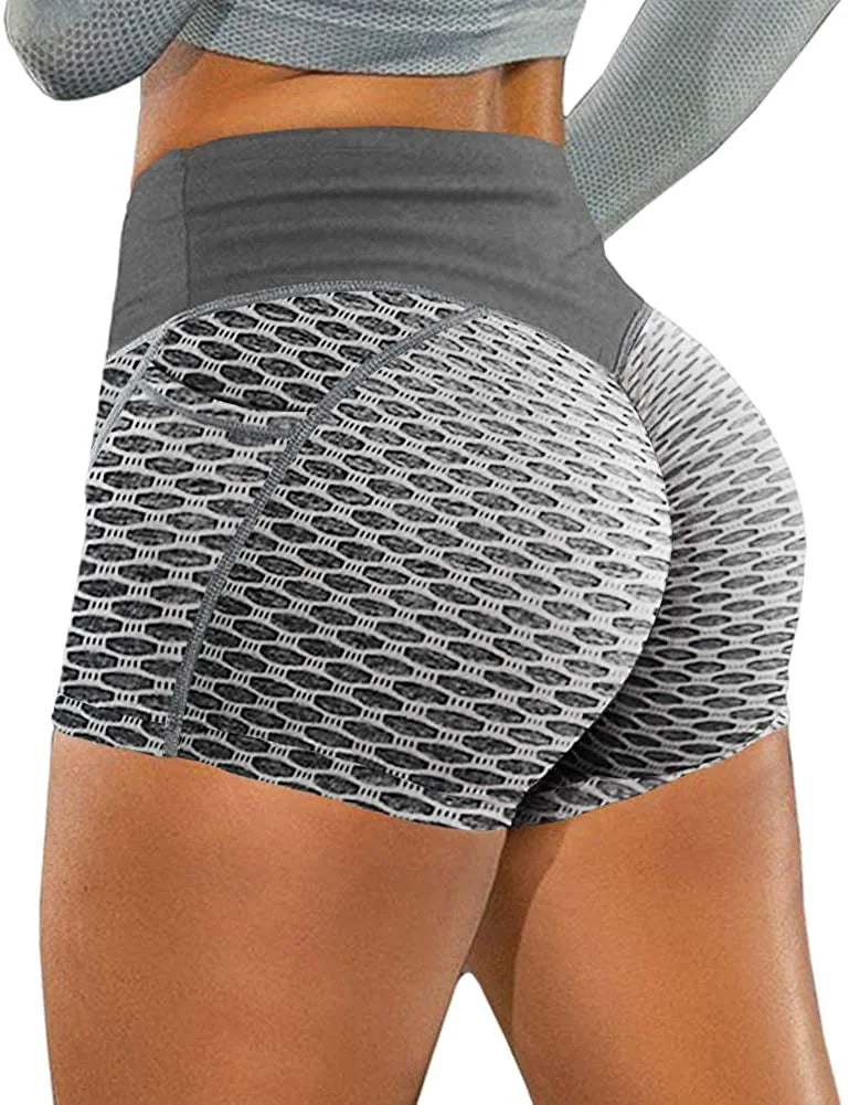 Short Fitness Gainant Taille Haute – Sans Coutures, Effet Push-Up