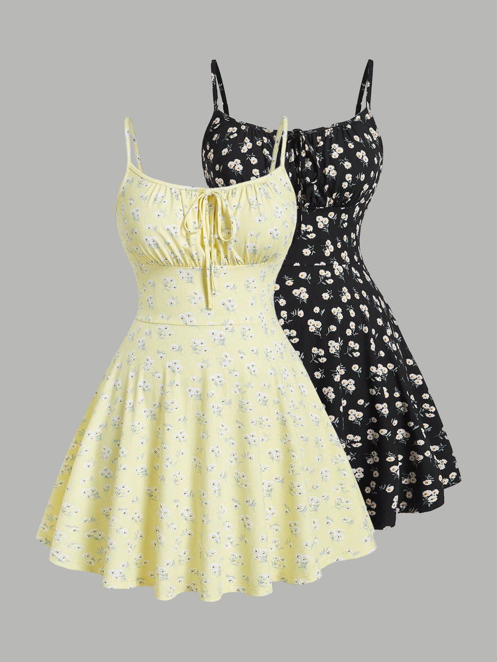 Robe Camisole Florale Élégante Femme – Mini, Bretelles Fines & Style Casual Été