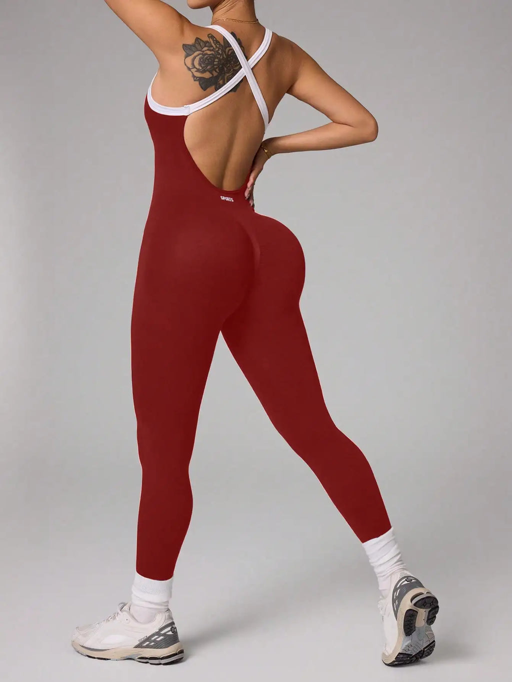 Combinaison Yoga & Fitness Bretelles Croisées – Sans Coutures, Séchage Rapide