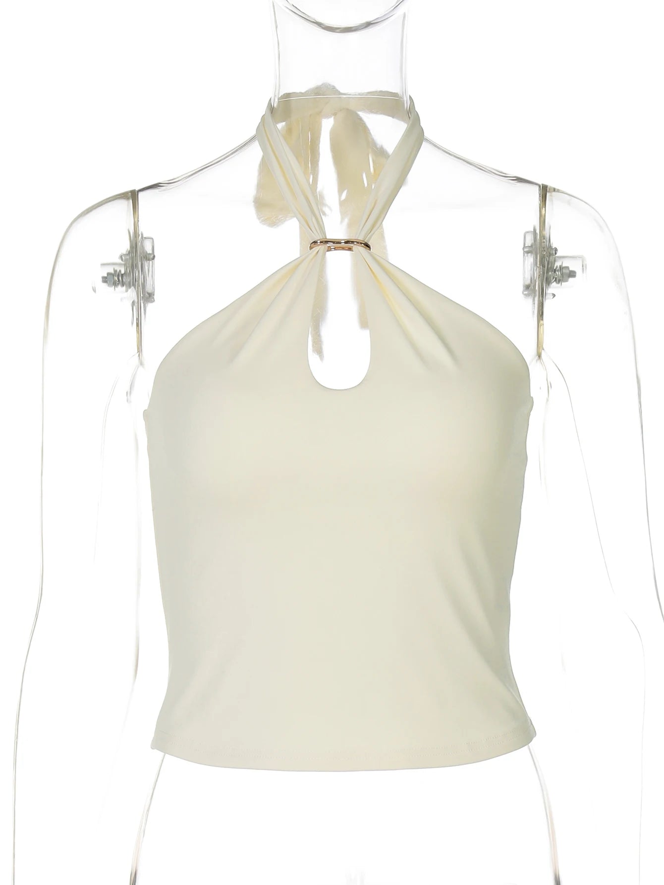 Top Crop Halter Dos Nu Bandage Sexy – Mode Femme Été 2025