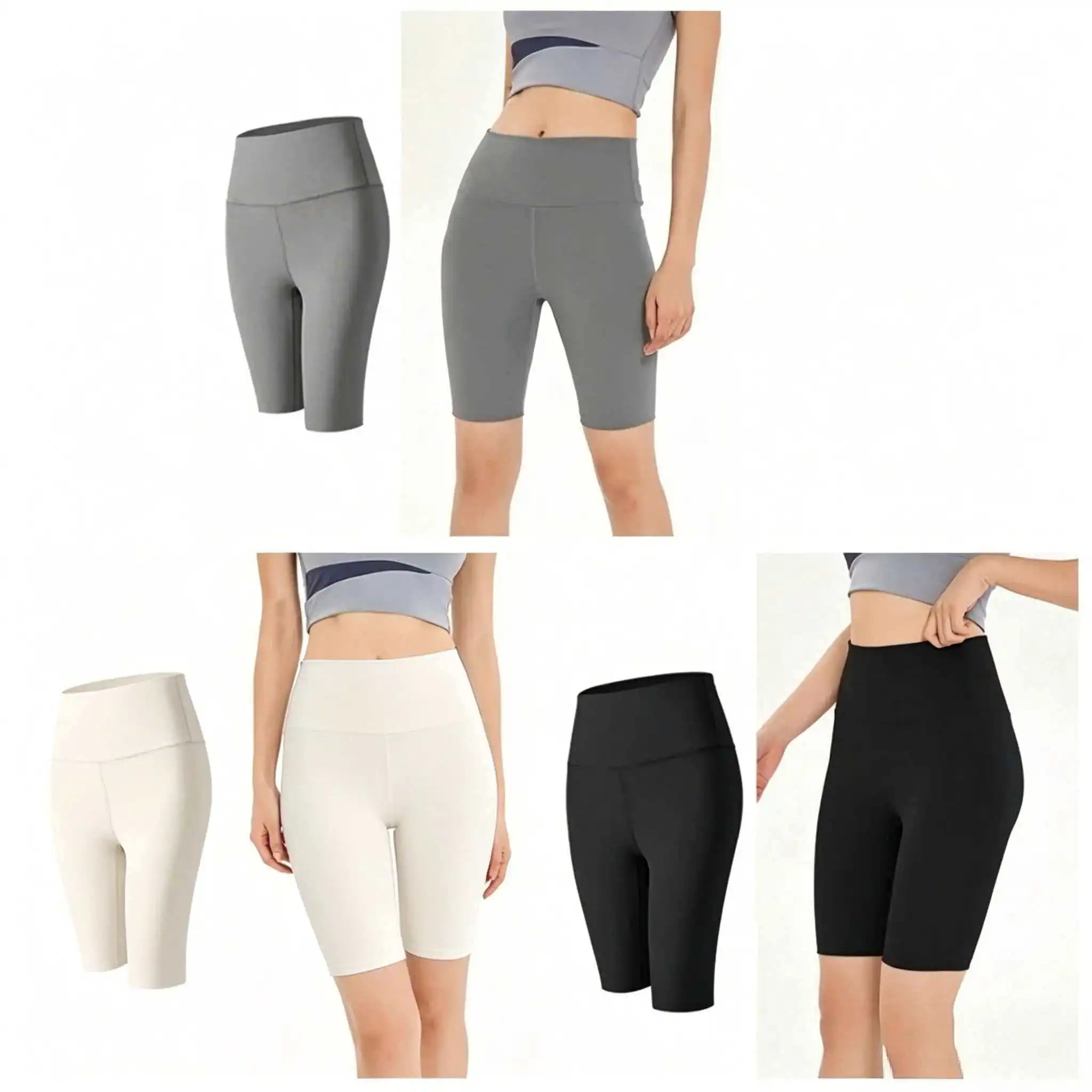 Short Yoga Taille Haute Femme – Gainant, Respirant & Push-Up